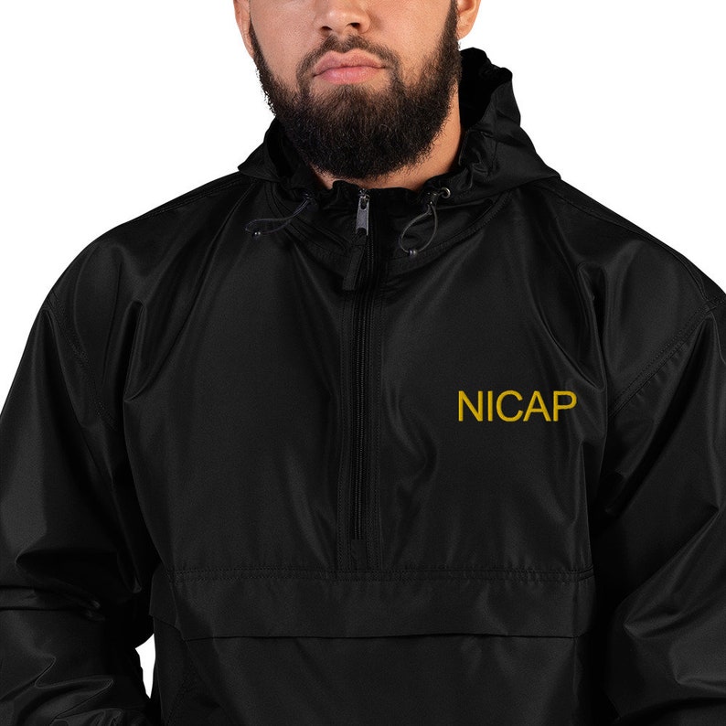 NICAP Embroidered Champion Windbreaker, National Investigations Committee On Aerial Phenomena, Aliens Jacket, X-Files Gift, Fox Mulder image 1