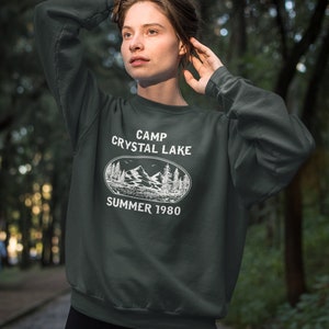 Camp Crystal Lake Sweatshirt, Freitag der 13te, Jason Horrorfilm Voorhees Camp Counselor Tee 80er Grafik, Sommer 1980, Camp Counselor Shirt
