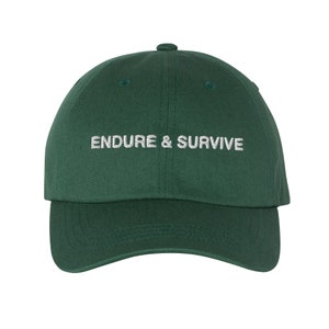 Endure and Survive Embroidered Dad Hat, TLOU Ellie Quote, Last Of Us, Video Games, Clickers, Survival Hat, Multiple Colors