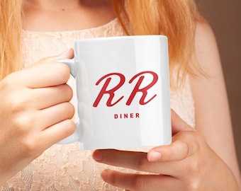 Double R Diner Coffee Mug RR Inspired by Twin Peaks, Twin Peaks Mug, Damn Fine Cup of Coffee, Double R Diner Mug, Twin Peaks Gift, Twedes