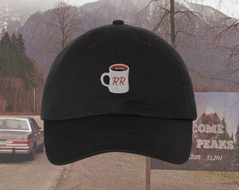 Double R Diner Coffee Mug Hat RR Inspired by Twin Peaks, Twin Peaks Hat, Damn Fine Cup of Coffee, Double R Hat, Twin Peaks Gift,Twedes Cafe