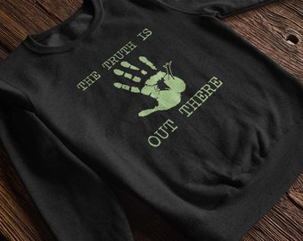 Sudadera con la introducción de Expediente X de los 90: La verdad está ahí fuera, Expediente X retro, regalo de Expediente X, Quiero creer, Archivos X Aliens Fox Mulder Dana Scully