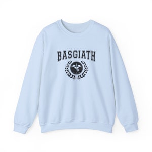 Light Blue Basgiath War College Sweatshirt, Fourth Wing Shirt, Dragon Rider, Fourth Wing, Violet Sorrengail, Xaden Riorson, Bookish Sweatshirt, Booktok