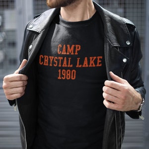 Camp Crystal Lake T Shirt, Friday The 13th Inspired T Shirt, Horror Movie Shirts, Vintage 1980's tshirt, Camp Crystal Lake Collegiate Shirt