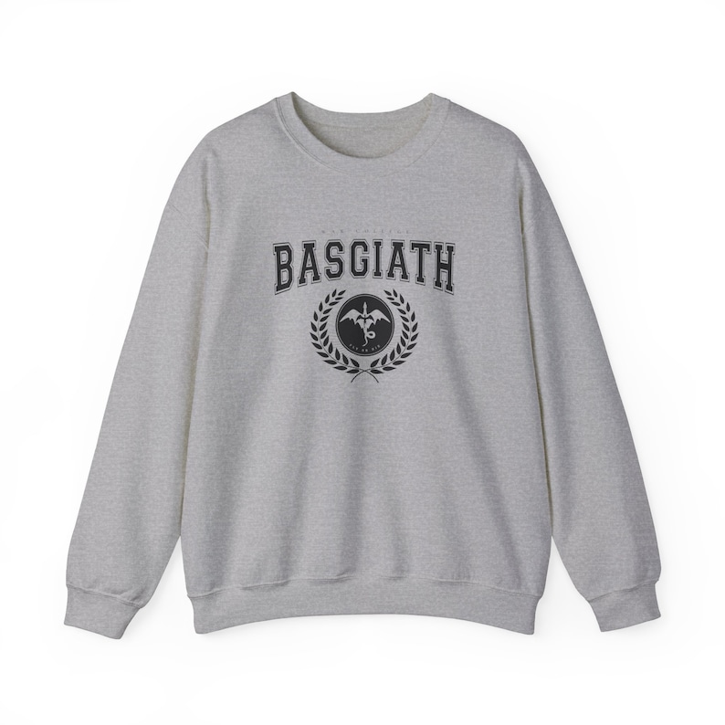 Sport Grey Basgiath War College Sweatshirt, Fourth Wing Shirt, Dragon Rider, Fourth Wing, Violet Sorrengail, Xaden Riorson, Bookish Sweatshirt, Booktok