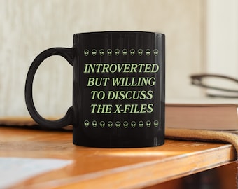 X-Files Mug: Introverted Alien Fan Gift