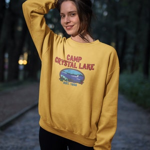 Camp Crystal Lake Sweatshirt, Camp Crystal Lake, Friday the 13th Tshirt, Horror Movie Gifts, Slasher Gift, 1980s Camp Counselor Shirt, 80s