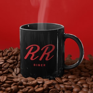 Double R Diner Coffee Mug RR Inspired by Twin Peaks, Twin Peaks Mug, David Lynch Gifts, Double R Diner Mug, Twin Peaks Gift, Twedes Cafe