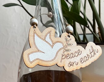 Peace on Earth ornament charm