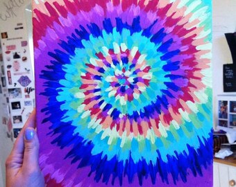 images How To Paint Tie Dye On Canvas tie dye painting etsy