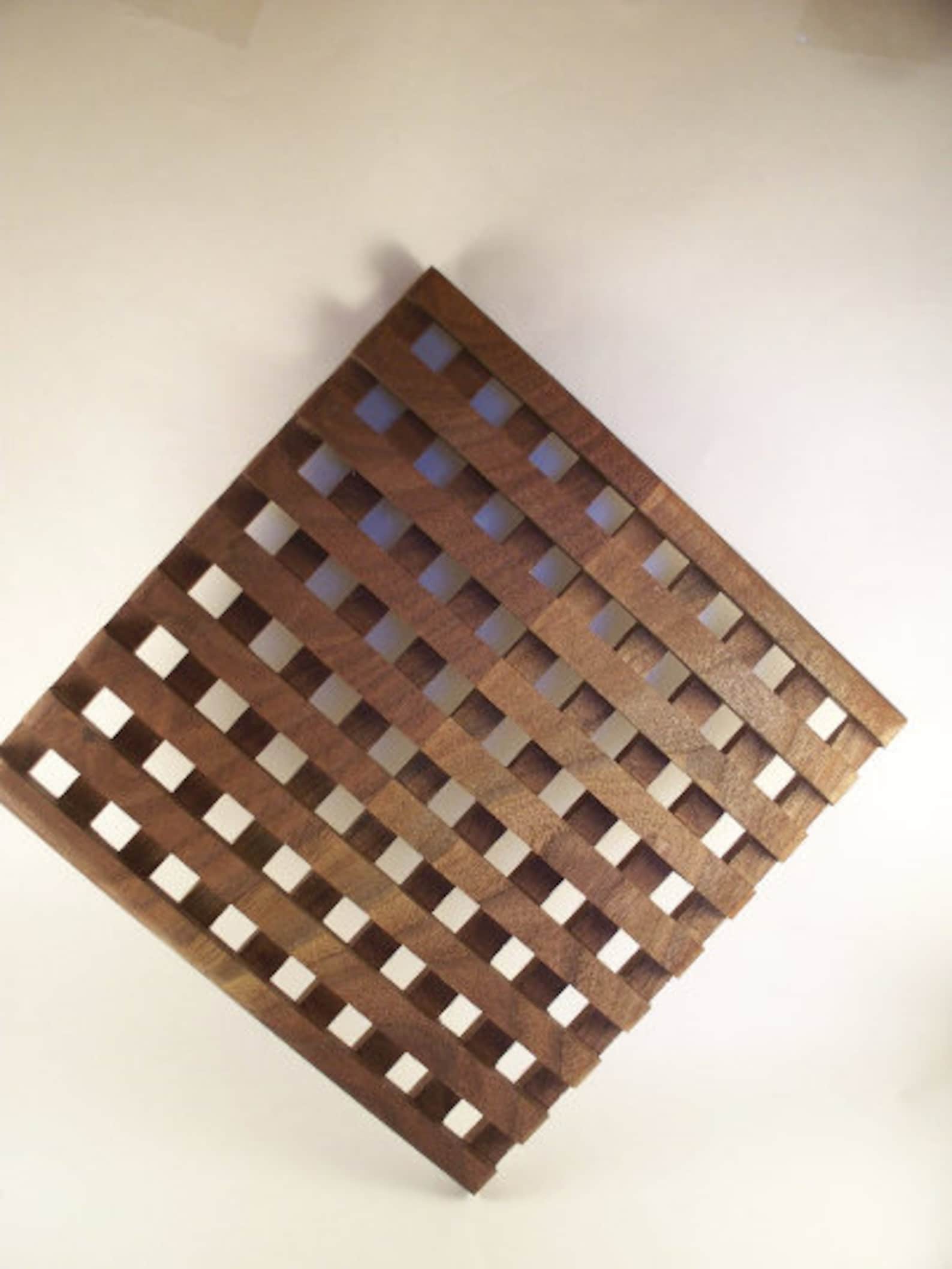 Walnut Trivet, Large Walnut Wooden Trivet, Wooden Trivet Etsy