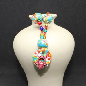 Tie Dye Necklace with Pendant