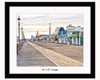 Fine Art Photography Print, Ocean City, NJ, Boardwalk, Ferris Wheel, Beach House Decor, Home Decor, hostess gift, photo art, Kathy Kupka