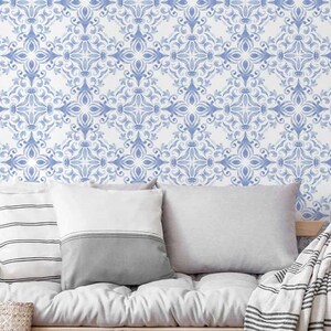 Tile Wallpaper #063-Peel & Stick Wallpaper-Temporary Wallpaper-Pre-Pasted Wallpaper-Traditional Wallpaper by Eazywallz