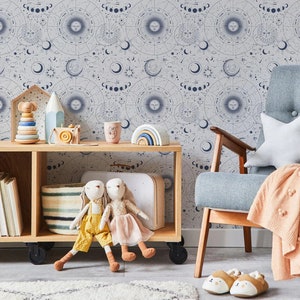 Zodiac Wallpaper #022-Peel & Stick Wallpaper-Temporary Wallpaper-Pre-Pasted Wallpaper-Traditional Wallpaper by Eazywallz
