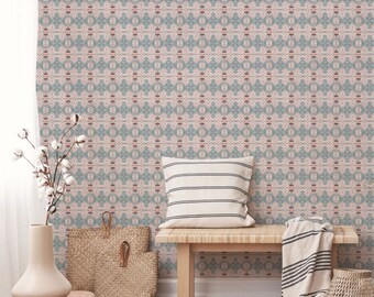 Grey Boho Wallpaper #123 -Peel & Stick Wallpaper -Temporary Wallpaper -Pre-Pasted Wallpaper -Traditional Wallpaper by Eazywallz