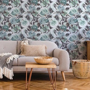 Watercolor-Snake Wallpaper #0114-Peel & Stick Wallpaper-Temporary Wallpaper-Pre-Pasted Wallpaper-Traditional Wallpaper by Eazywallz