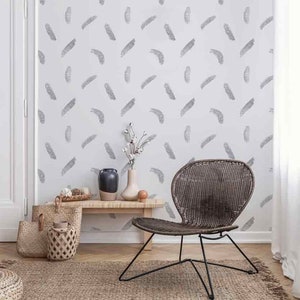 Silver Brush Stroke Wallpaper #212 - Peel & Stick Wallpaper - Temporary Wallpaper - Pre-Pasted Wallpaper - Wallpaper by Eazywallz