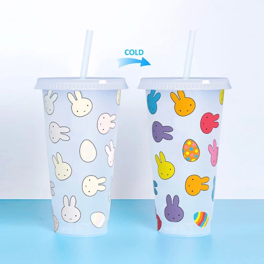 Color Changing Cup Bunny Cup Color Changing Cold Drink Cup Kids Cup