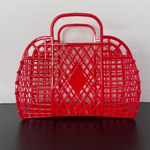 Small Red Retro Jelly Tote