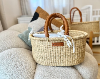 Natural Diaper Caddy Basket by Design Dua | Nursery |  Changing Basket | Diaper Basket | Baby Basket | Baby Shower Gift | Diaper Bag