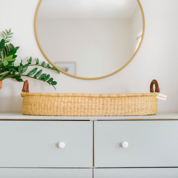 wicker basket changing table