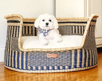 Dog Bed, Handmade Dog Bed, Pet Bed, Dog Lounger, Dog Bed Large Dogs, African Basket, Basket Dog Bed, Dog Bed Furniture, Dog Basket