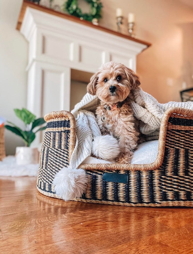 Dog Bed Handmade Dog Bed Pet Bed Dog Lounger Dog Bed Large Etsy