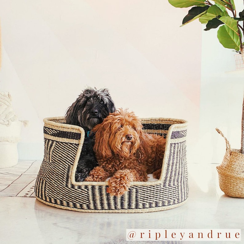Dog Bed, Handmade Dog Bed, Pet Bed, Dog Lounger, Dog Bed Large Dogs, African Basket, Basket Dog Bed, Dog Bed Furniture, Dog Basket image 10