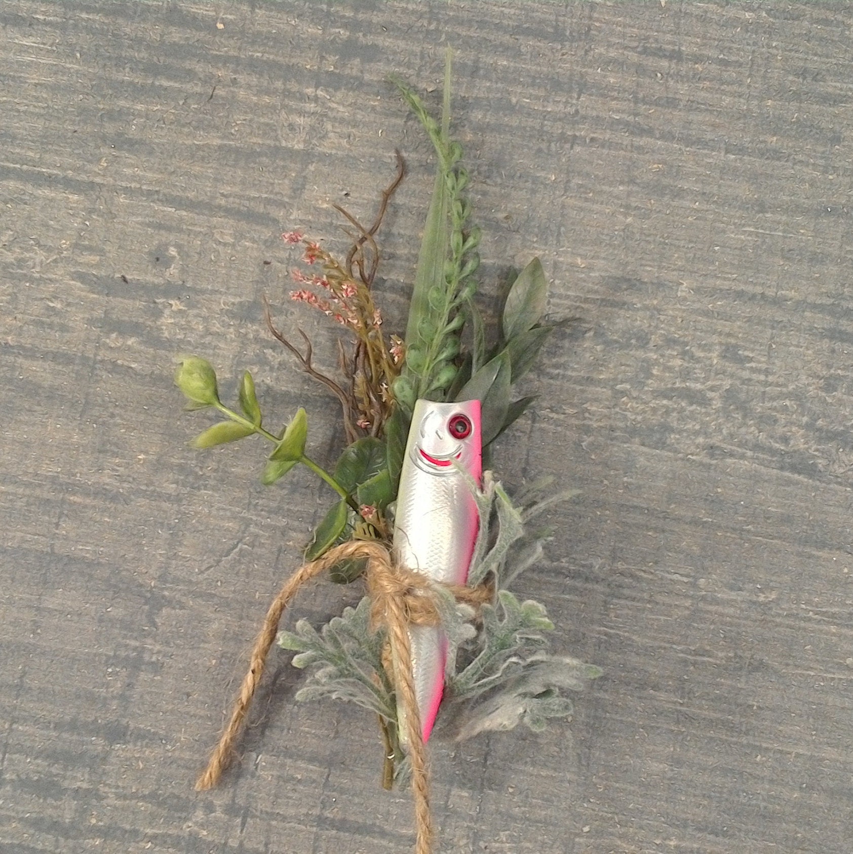 Fishing boutonniere Fishing lure boutonniere Wedding Etsy