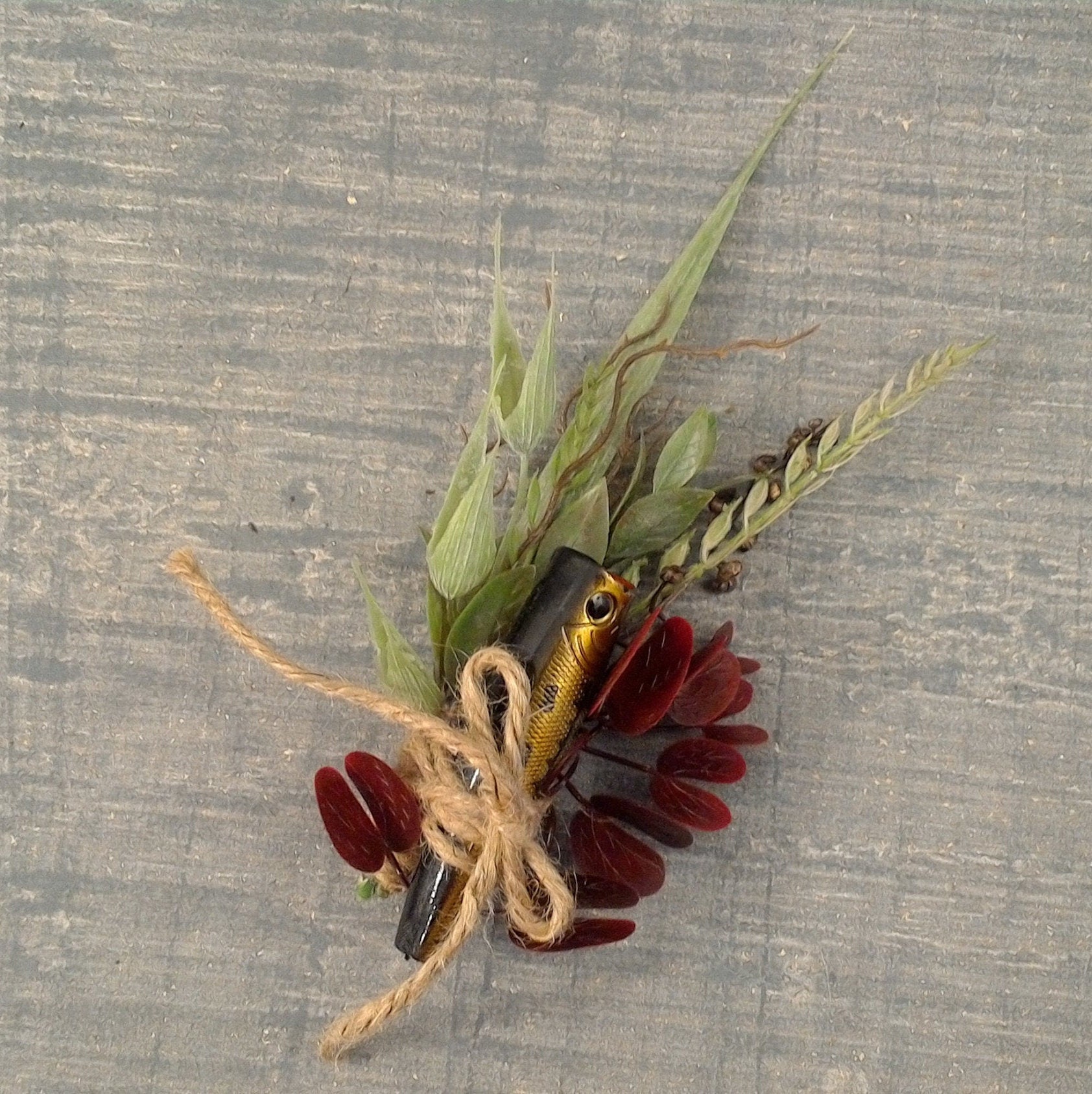 Fishing boutonniere Fishing lure boutonniere Wedding Etsy