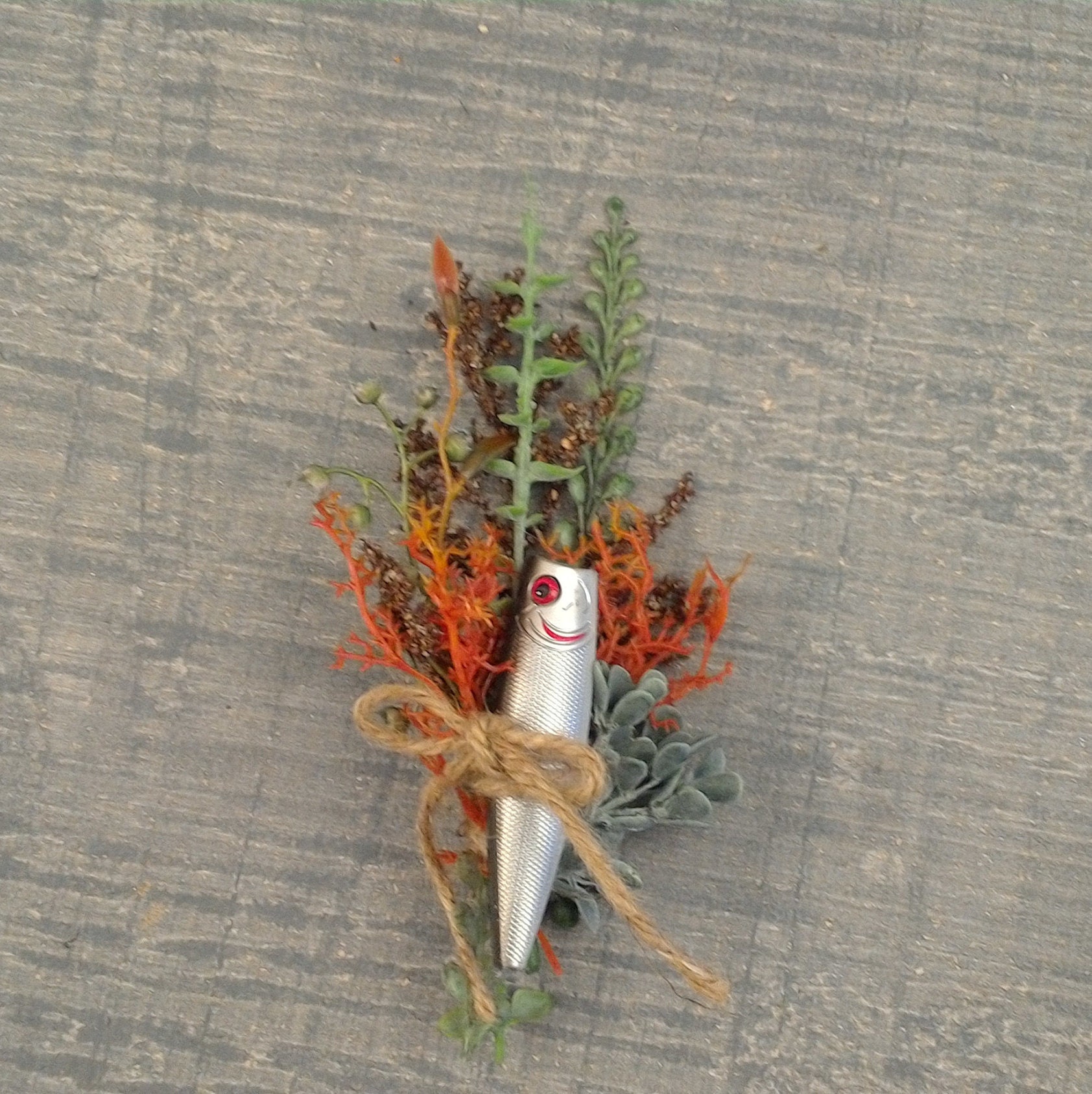 Fishing boutonniere Fishing lure boutonniere Wedding Etsy