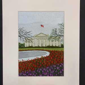 Vietnamese Handmade Needlework 100% Guarantee!!! White House in Washington DC
