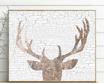 Deer Head Printable | Etsy