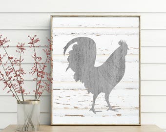 Rooster Decor, printable, farmhouse, french country, rooster kitchen decor, kitchen decor, rooster wall art, rooster wall decor, rooster art