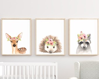 woodland theme nursery girl