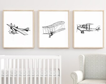 airplane baby boy nursery