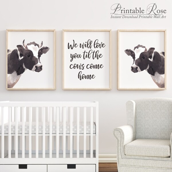 Cow Nursery Decor Etsy