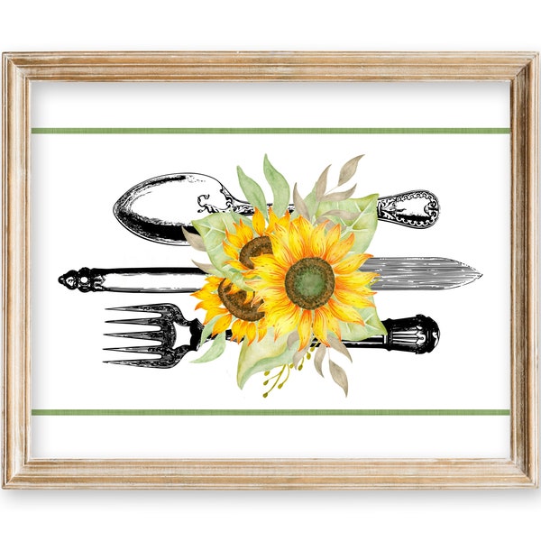 Sunflower Kitchen Sign Etsy