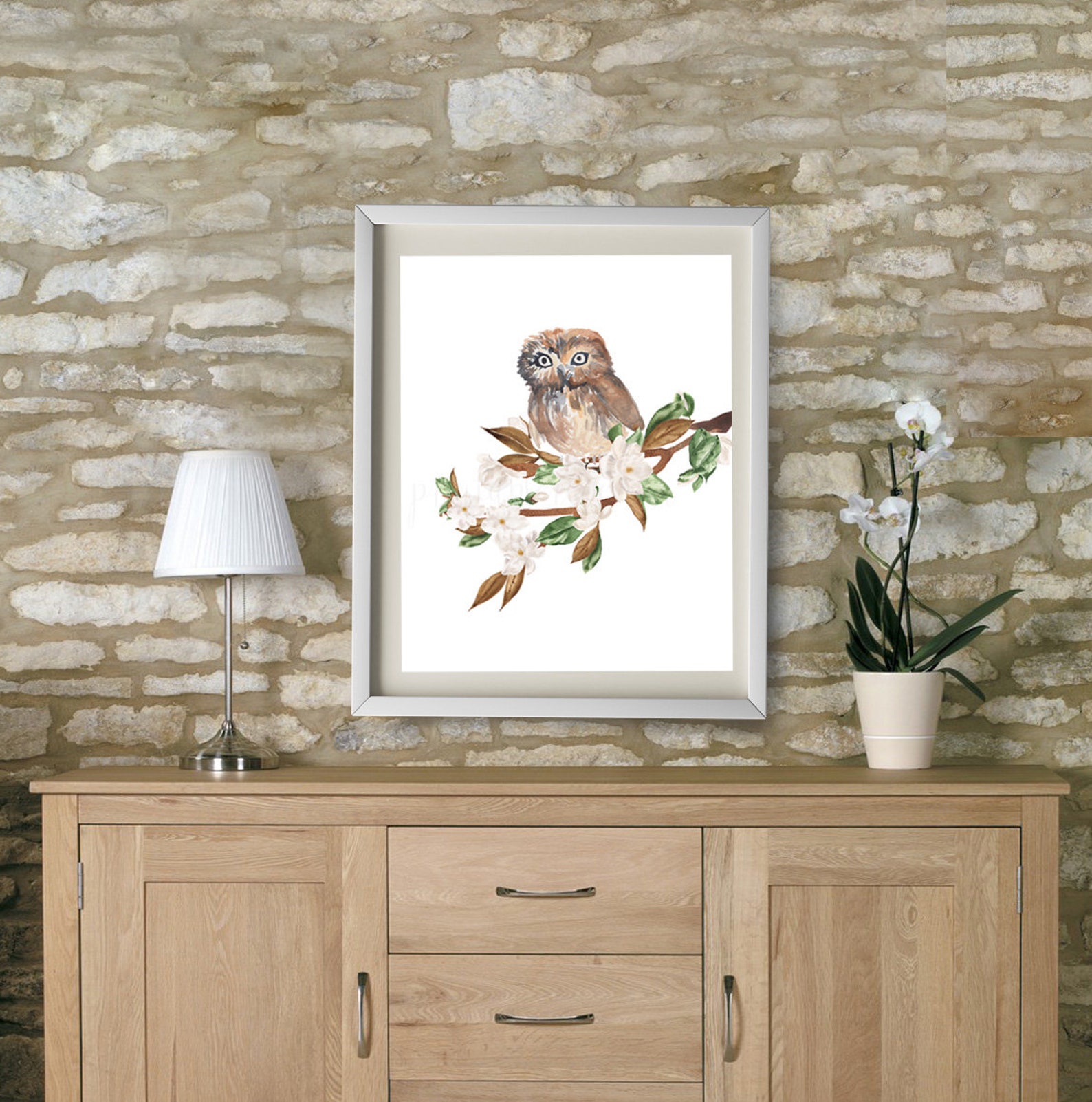 Owl Decor for Home Owl Wall Art Printable Owl Print Digital Etsy
