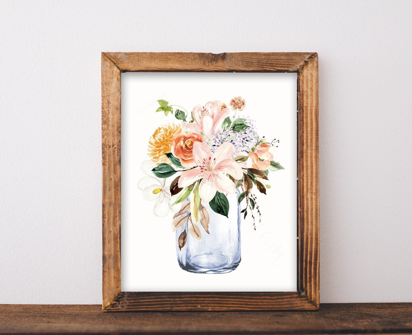 Blue and Orange Wall Art Blue and Gold Wall Art Kitchen Etsy