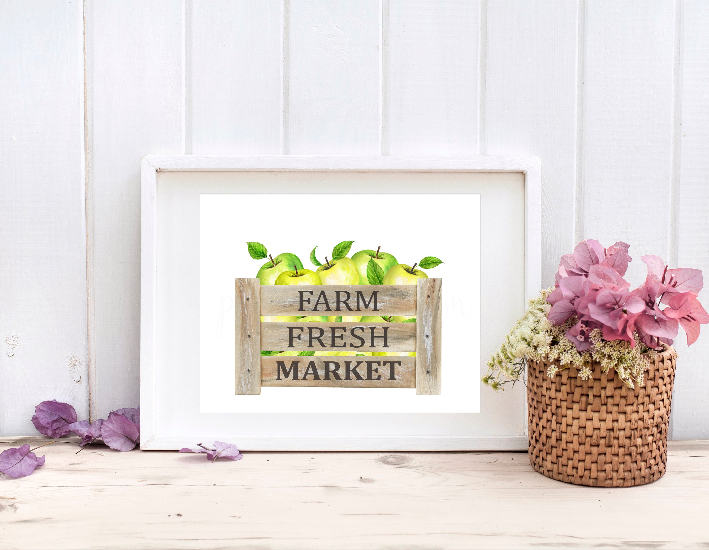 Green Apple Decor Green Apple Kitchen Decor Farmhouse Etsy