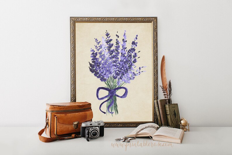 Lavender Print Printable Lavender Lavender Wall Art French - Etsy