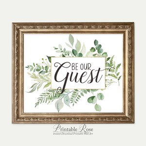 Be Our Guest, Be Our Guest Sign, Printable, Be Our Guest Printable ...
