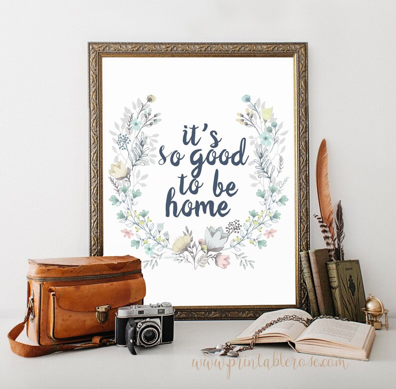Its so good to be home sign printable quote entryway decor etsy