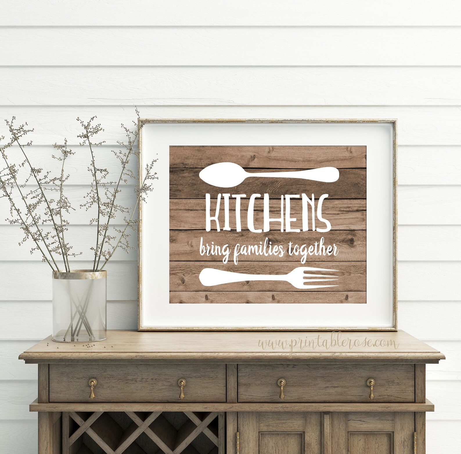 Farmhouse Kitchen Printable Wall Art Wood Wall Art Kitchens | Etsy