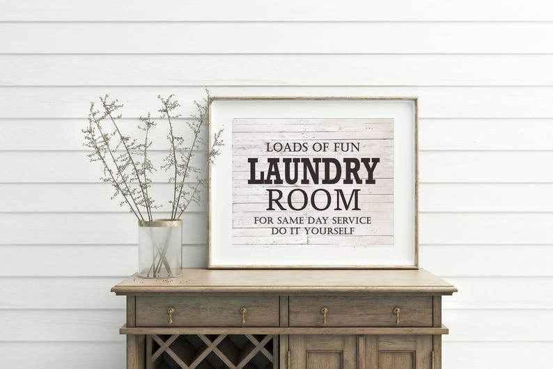 Laundry Room Decor Printable Farmhouse Laundry Sign Etsy