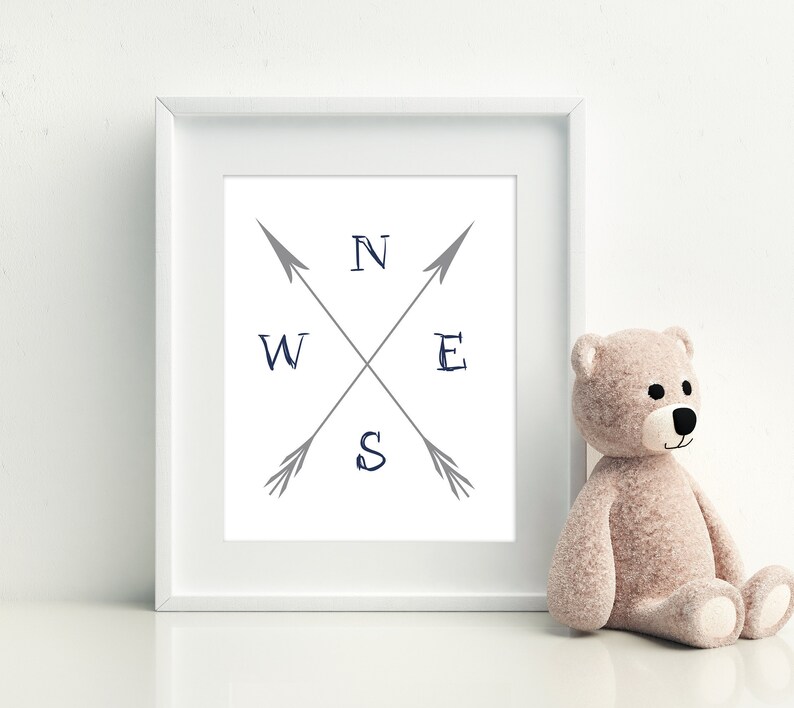 Compass Printable Compass Print Compass Wall Art Compass - Etsy