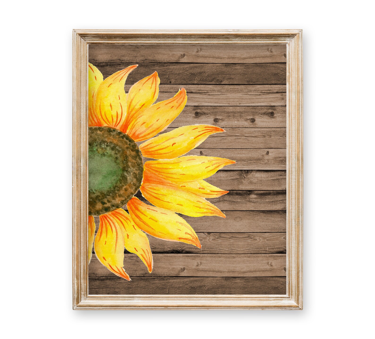 Sunflower Decor Printable Wall Art Sunflower Print French | Etsy