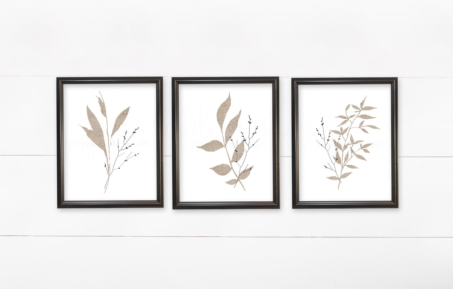 Bathroom Wall Decor Set of 3 Printables Botanical Wall Art Etsy